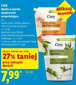 Lidl Cien Mydło w płynie, opakowanie uzupełniające oferta