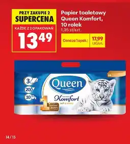 Biedronka Papier toaletowy Queen Komfort oferta