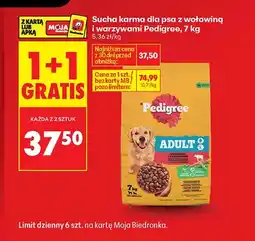 Biedronka Sucha karma dla psa z wołowiną i warzywami Pedigree oferta