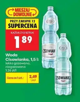 Biedronka Woda Cisowianka niegazowana oferta