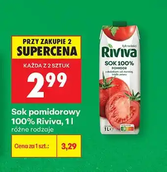 Biedronka Sok pomidorowy 100% Riviva oferta