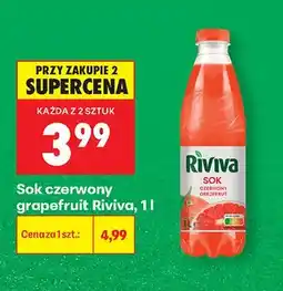 Biedronka Sok czerwony grapefruit Riviva oferta
