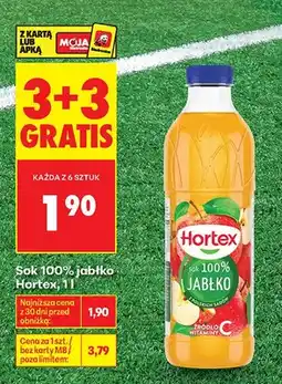 Biedronka Sok 100% jabłko Hortex oferta