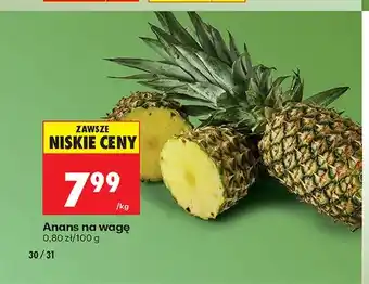 Biedronka Ananas na wagę oferta