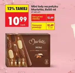 Biedronka Mini lody na patyku Marletto Almond White Milk Classic 8-pak oferta