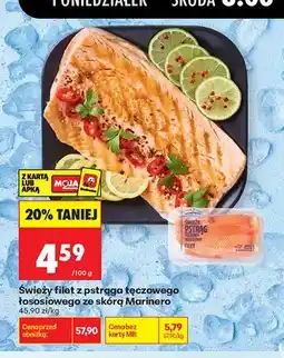 Biedronka Świeży filet z pstrąga tęczowego łososiowego ze skórą Marinero oferta
