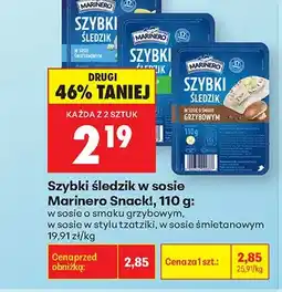 Biedronka Szybki śledzik w sosie śmietankowym Marinero Snack oferta