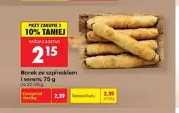 Biedronka Borek ze szpinakiem i serem oferta