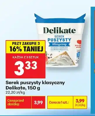 Biedronka Serek puszysty klasyczny Delikate oferta