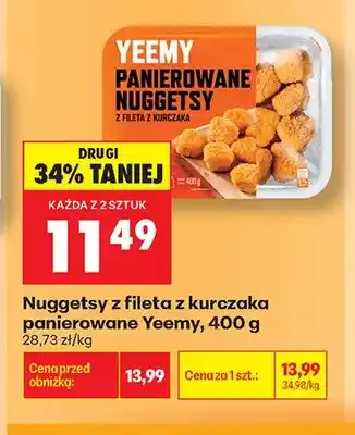 Biedronka Nuggetsy z fileta z kurczaka panierowane Yeemy oferta