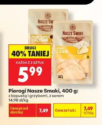 Biedronka Pierogi z serem Nasze Smaki oferta