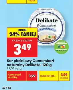 Biedronka Ser pleśniowy Camembert naturalny Delikate oferta