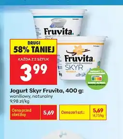 Biedronka Jogurt Skyr Fruvita waniliowy oferta
