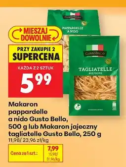 Biedronka Makaron pappardelle a nido Gusto Bello oferta