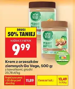 Biedronka Krem z orzeszków ziemnych Go Vege z kawałkami oferta