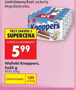 Biedronka Wafelki Knoppers 5-pak oferta