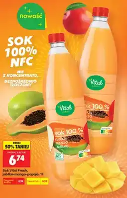 Biedronka Sok Vital Fresh jabłko-mango-papaja oferta