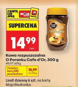 Biedronka Kawa rozpuszczalna O Poranku Cafe d'Or oferta