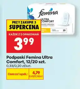 Biedronka Podpaski Femina Ultra Comfort 12 szt oferta