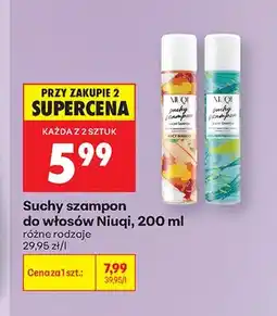 Biedronka Suchy szampon do włosów Niuqi Juicy Mango oferta