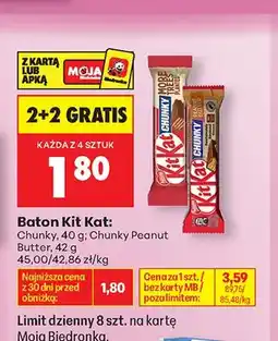 Biedronka Baton Kit Kat Chunky Peanut Butter oferta
