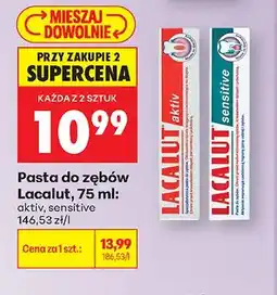 Biedronka Pasta do zębów Lacalut Aktiv oferta