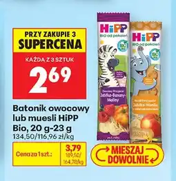 Biedronka Batonik owocowy HiPP Bio Jabłka-Banany-Maliny oferta