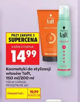 Biedronka Żel do stylizacji włosów Taft Maxx Power oferta