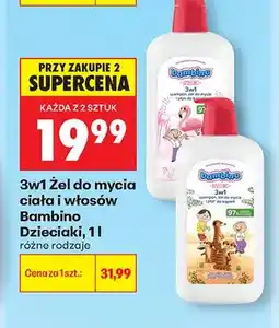 Biedronka 3w1 Żel do mycia ciała i włosów Bambino Dzieciaki oferta