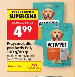 Biedronka Przysmak dla psa Activ Pet paski mięsne oferta