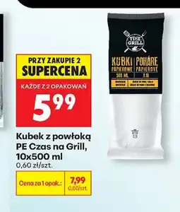Biedronka Kubek z powłoką PE Czas na Grill 10-pak oferta