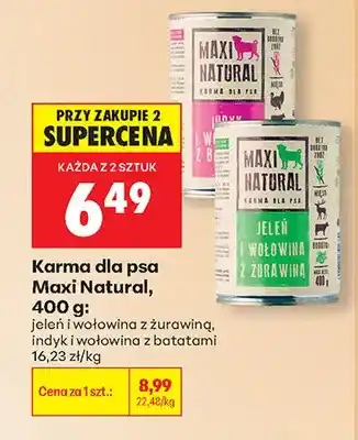 Biedronka Karma dla psa Maxi Natural indyk i wołowina z batatami oferta
