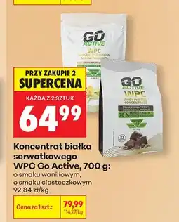 Biedronka Koncentrat białka serwatkowego WPC Go Active o smaku ciasteczkowym oferta