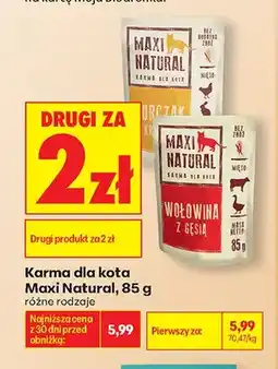 Biedronka Karma dla kota Maxi Natural z kurczakiem oferta