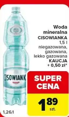Carrefour Market Woda mineralna Cisowianka oferta
