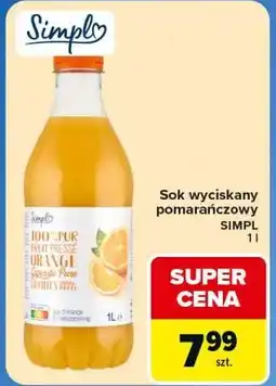 Carrefour Market Sok wyciskany pomarańczowy SIMPL oferta