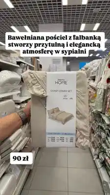 Pepco Komplet pościeli bawełnianej z falbanką Pepco Home oferta