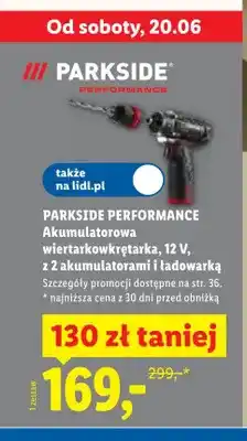 Lidl Akumulatorowa wiertarkowkrętarka Parkside Performance 12V oferta