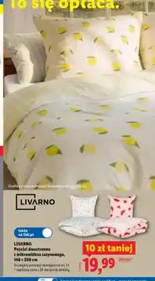Lidl Pościel dwustronna z mikrowłókna satynowego Livarno 140x200 cm oferta