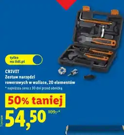 Lidl Zestaw narzędzi rowerowych w walizce Crivit oferta
