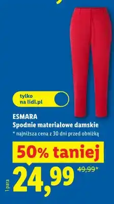 Lidl Spodnie materiałowe damskie Esmara oferta