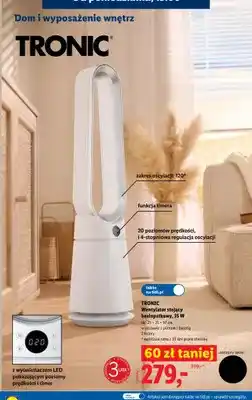 Lidl Wentylator stojący bezłopatkowy TRONIC oferta