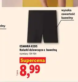 Lidl Kolarki dziewczęce z bawełną Esmara Kids oferta
