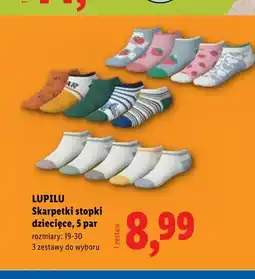 Lidl Skarpetki stopki dziecięce Lupilu 5-pak oferta