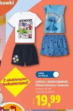 Lidl Piżama dziecięca z bawełny Lupilu Disney Stitch oferta