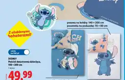 Lidl Pościel dwustronna dziecięca Disney Stitch Chill 140x200 cm oferta