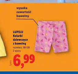 Lidl Kolarki dziewczęce z bawełną Lupilu oferta