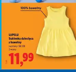 Lidl Sukienka dziecięca z bawełny Lupilu oferta