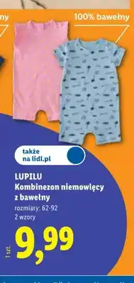 Lidl Kombinezon niemowlęcy z bawełny Lupilu oferta