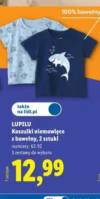 Lidl Koszulki niemowlęce z bawełny Lupilu 2-pak oferta
